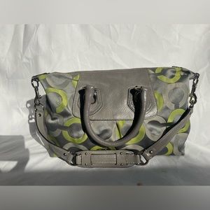 Coach Hobo Bag: Neon Green & Grey